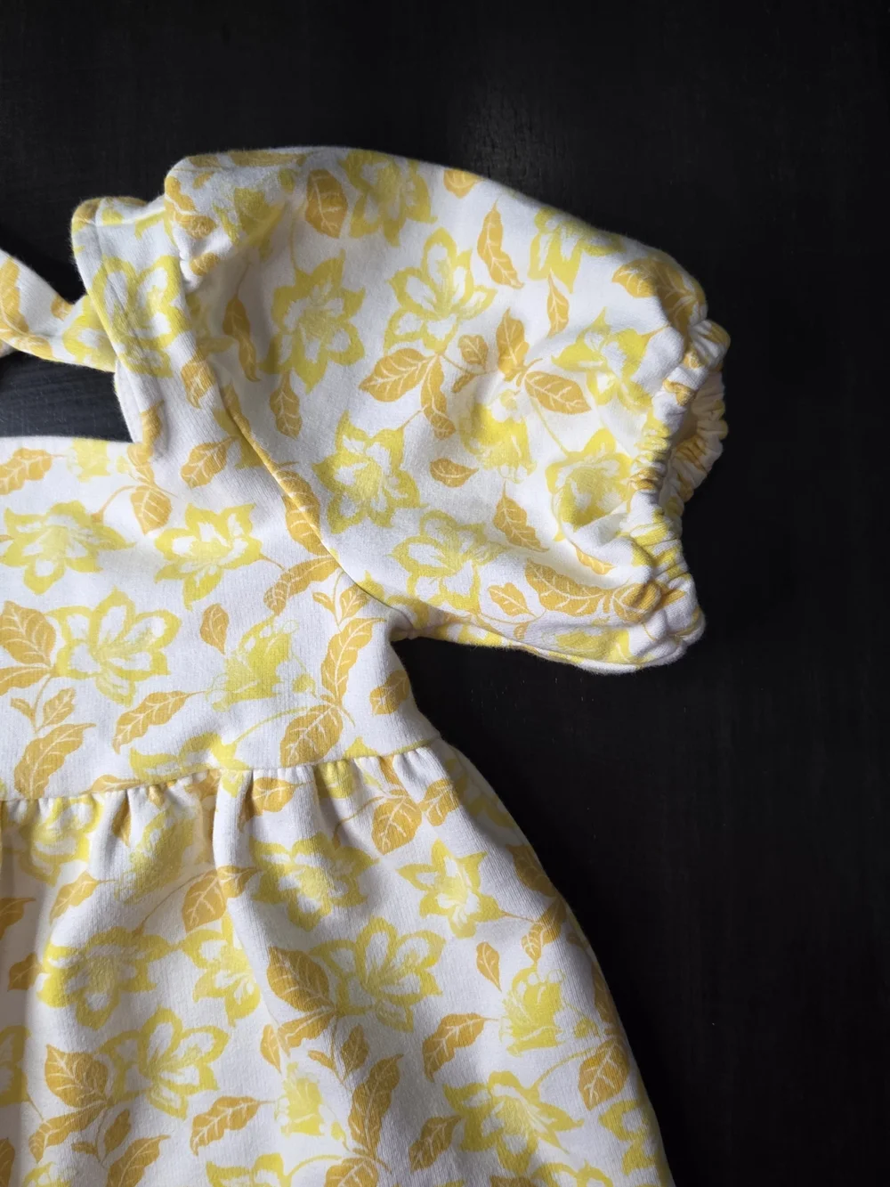 Janie and Jack Yellow Floral Tie-Back Dress